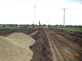 Preparing the base for new alignment of Somonauk Road